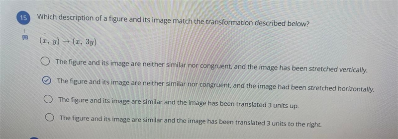 Which description of a figure and its image match the transformation described below-example-1