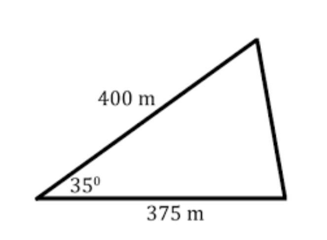 Find the value of the unknown side length, to the nearest tenth of a metre.-example-1