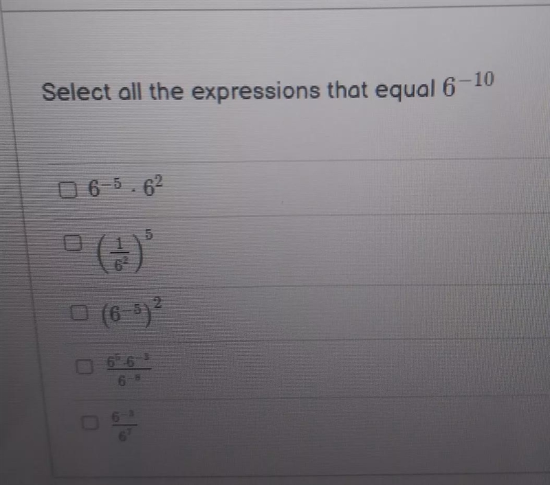 Select all the expressions that equal 6-1 D 6-5.62 () -16% D 6.63-example-1