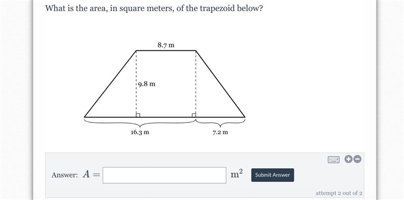 Help me find the area please. the examples in delta math arent helping.-example-1