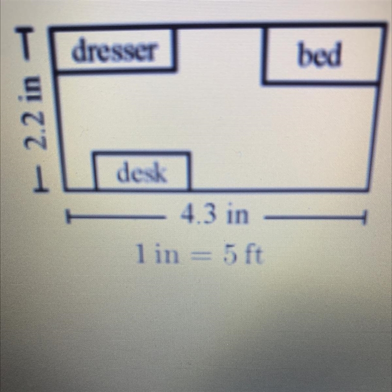 Juanita was asked to create a scale drawing of her bedroom. Using the dimensions and-example-1