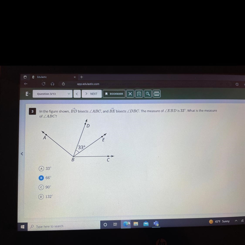 What is the measure of angle ABC-example-1