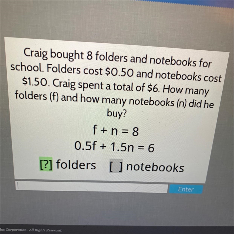 How many folders and how many notebooks did he buy-example-1