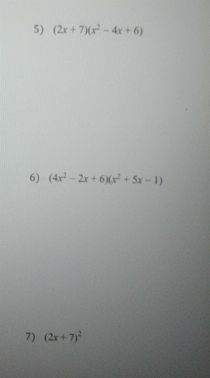 Polynomial Operation Assignment*all work/steps shown or describe in wordsI need help-example-1