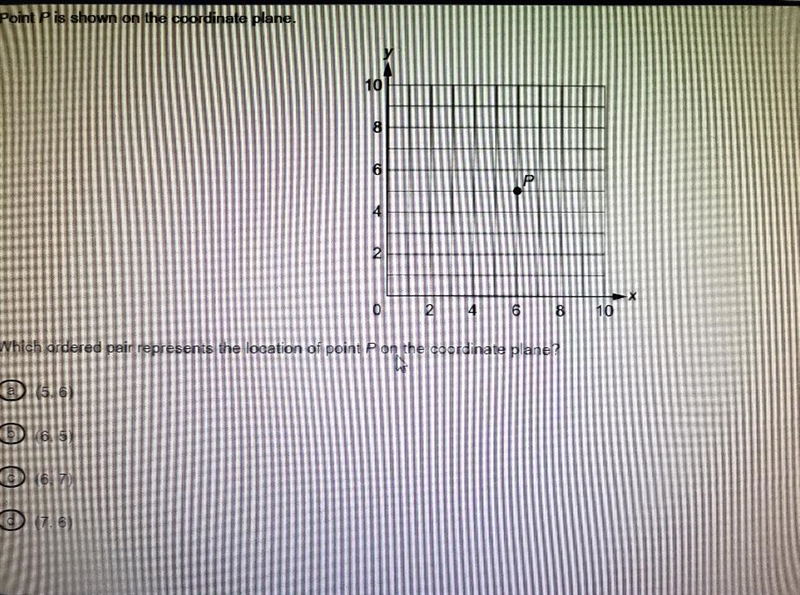 у 10 8 P 4 2 0 2 6 8 10 Which ordered pair represents the location of point P on the-example-1