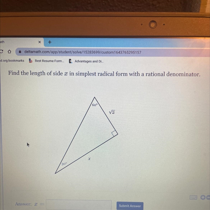 Hurry, I need a quick answer right away? Find the X!!!! Radical answer!!!-example-1