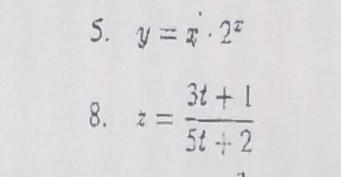 Can you help me find the derivatives of these questions please-example-1