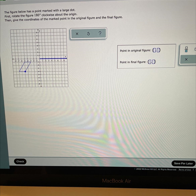 May please get help in find out the Original point in the final point-example-1