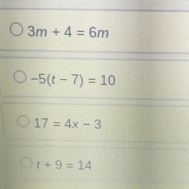 The integer 5 makes which of the following equation false-example-1