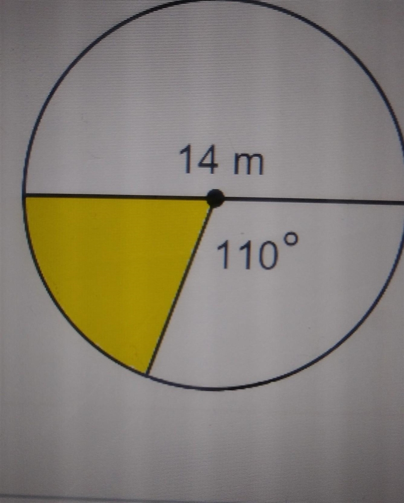 Find the area of the shaded sector of the circle . The area of the shaded sector is-example-1