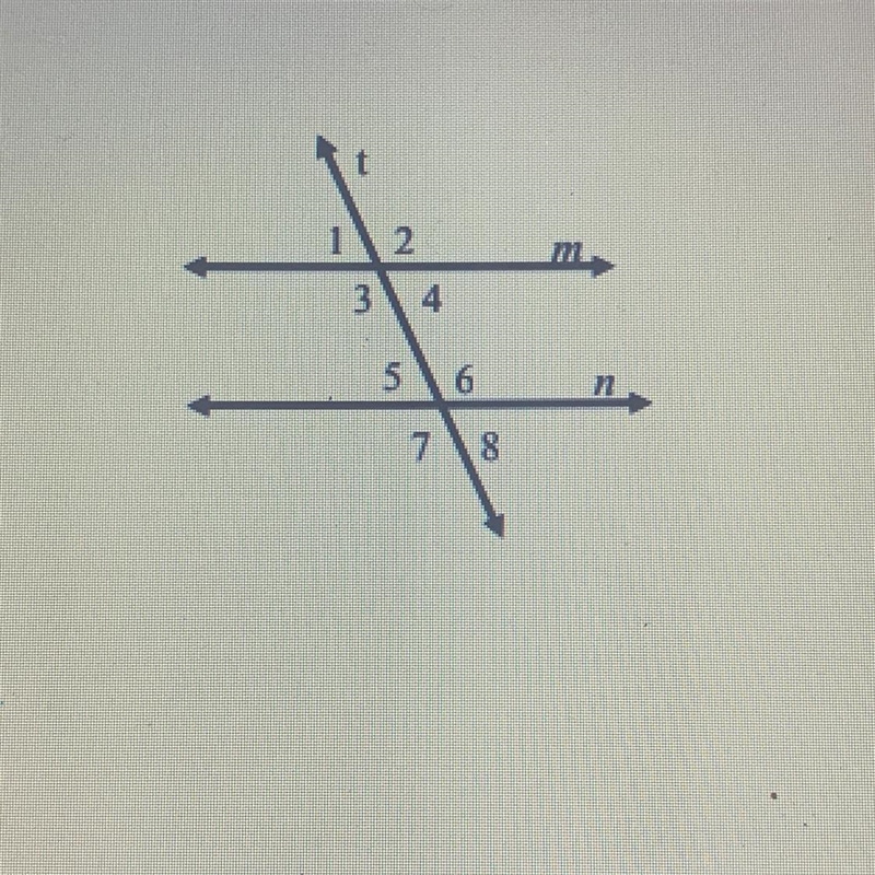 If m || n, then <3 and <6 areA. congruent, alternate exterior anglesB. congruent-example-1