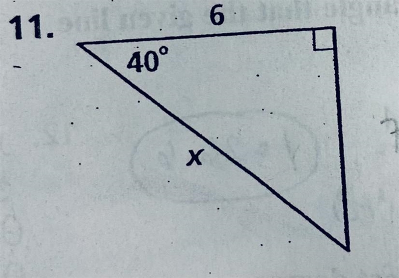 Find the value of x. Round lengths of segments to the nearest tenth andangle measures-example-1