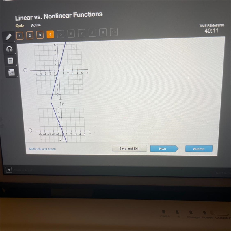 Which graph has a rate of change of zero?-example-1