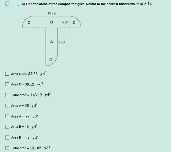 I am learning about the area and I'm having trouble with these questions. Would you-example-2