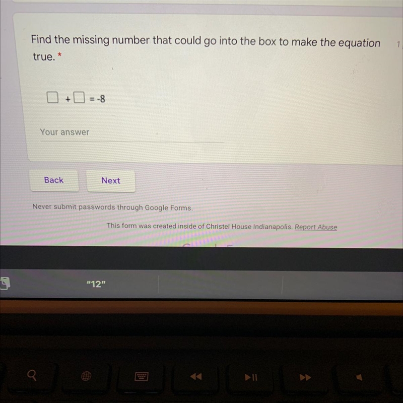 Find the missing number that could go into the box to make the equationtrue. *-example-1