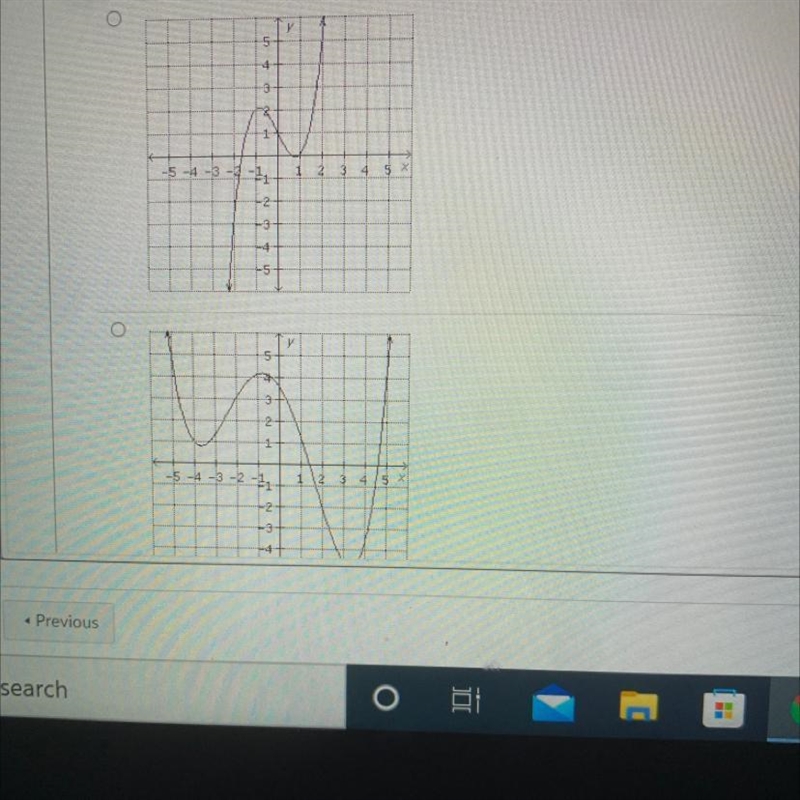 Use the horizontal line test to identify the relation whose inverse is not a function-example-1