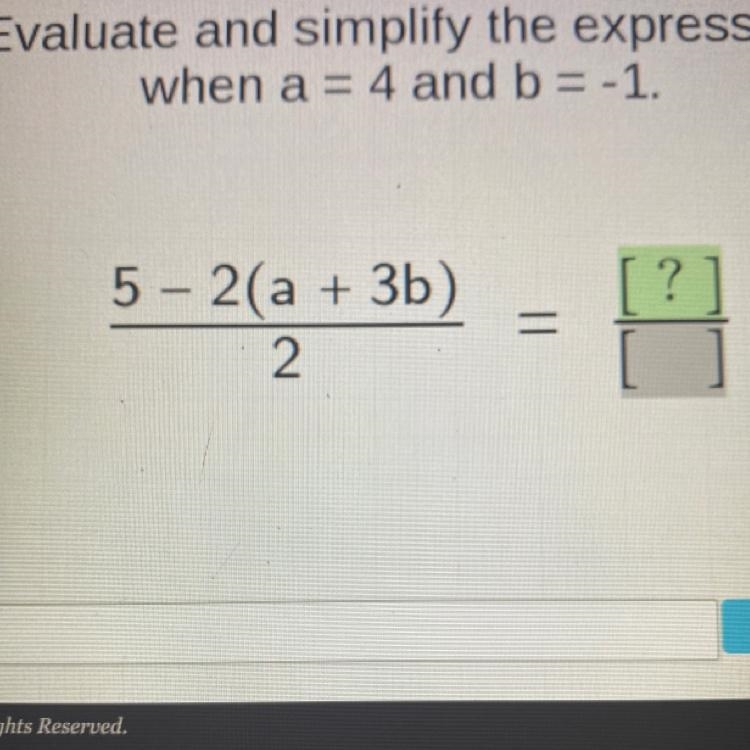 Evaluate and simplify the expression when A=4 and b=- 1-example-1