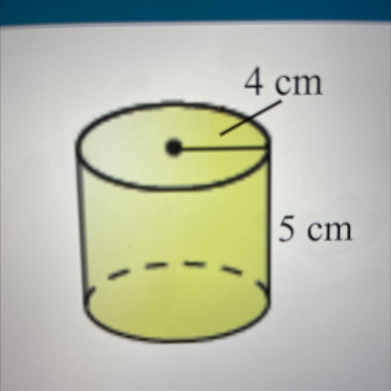 Find the surface area of the cylinder. __ cm squared.-example-1