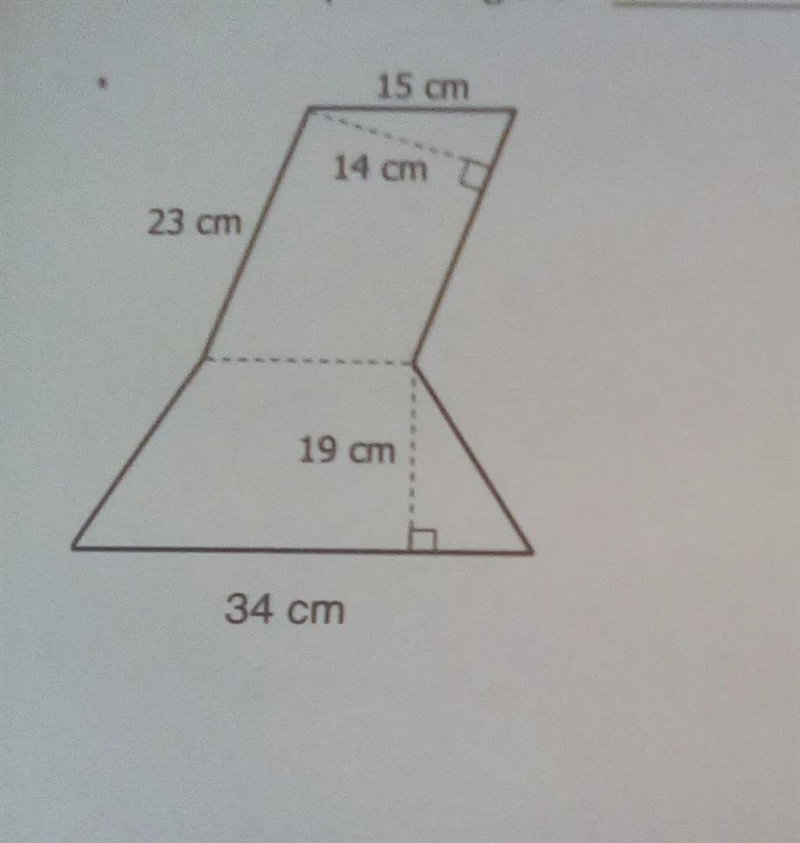 Find the areas of the figure. Area of Parallelogram, Trapezoid and Composite figure-example-1