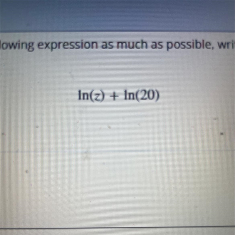 Use the properties of logarithms to condense the following expression as much as possible-example-1