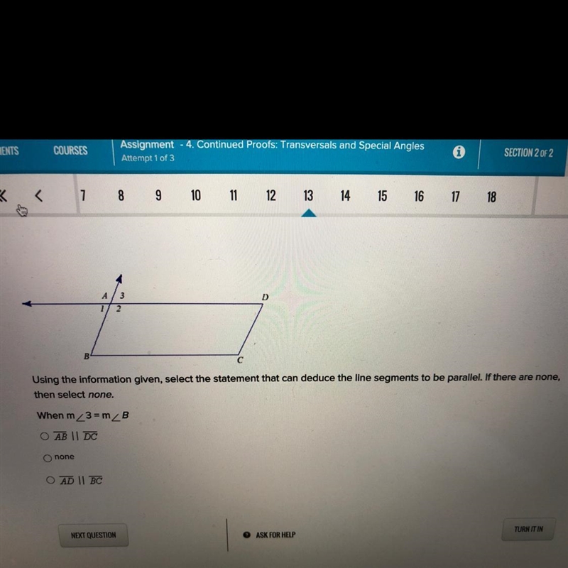 Question:Using the information given, select the statement that can deduce the line-example-1