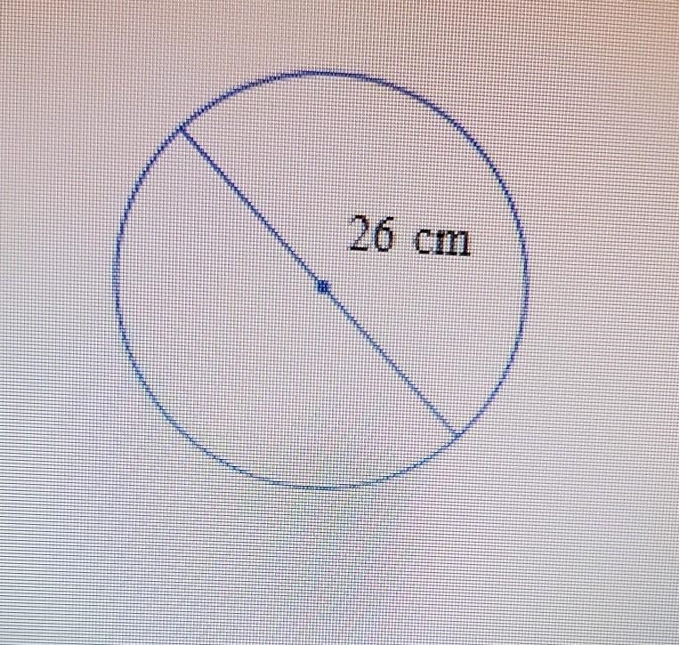 The diameter of a circle measures 26 xm. What is the circumference of the circle?Use-example-1