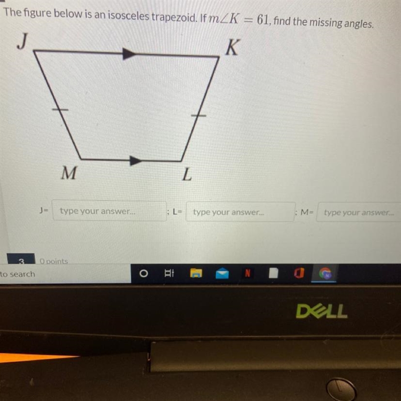 The figure below is an iscoceles trapezoid. If m-example-1