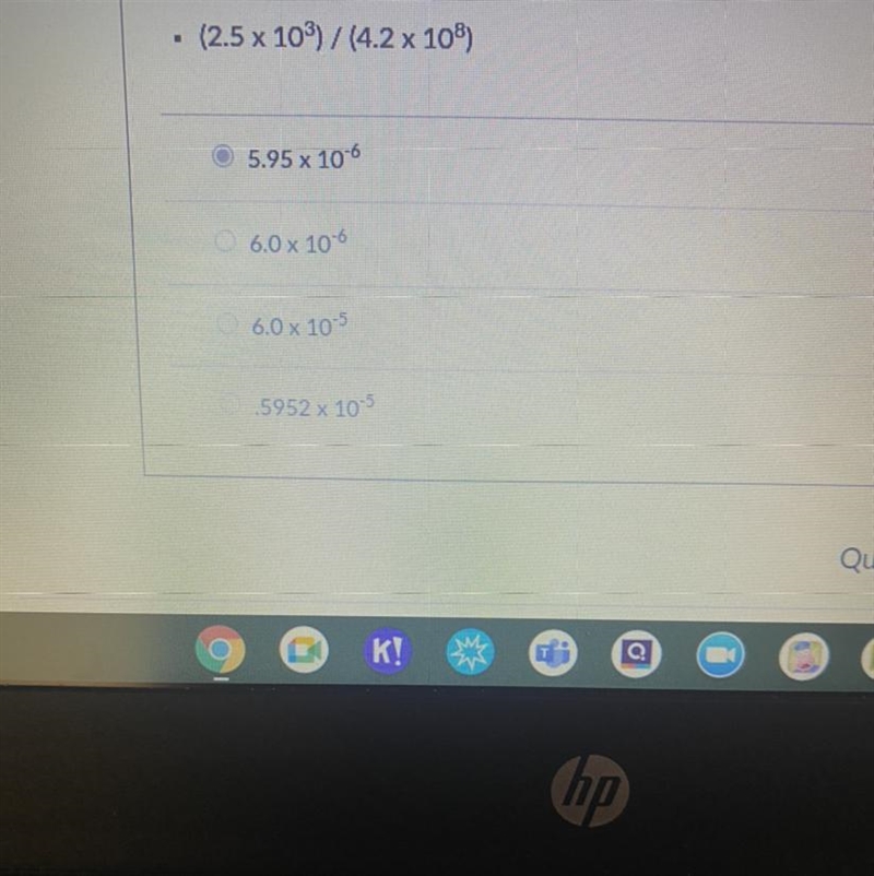 This is Scientific notation ( I asked the tutors on physics to help but they said-example-1