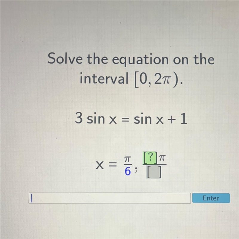 Please help! Solve the equation on the interval [0,2pi)-example-1