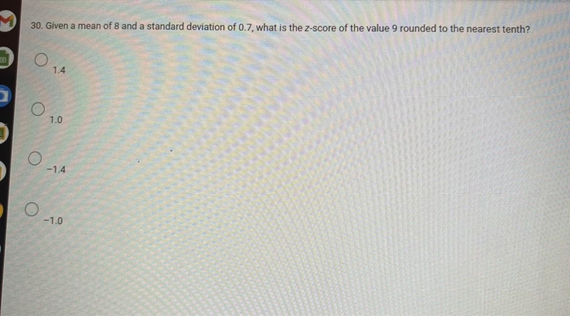 What is the z-score of the value 9 rounded to the nearest tenth?-example-1