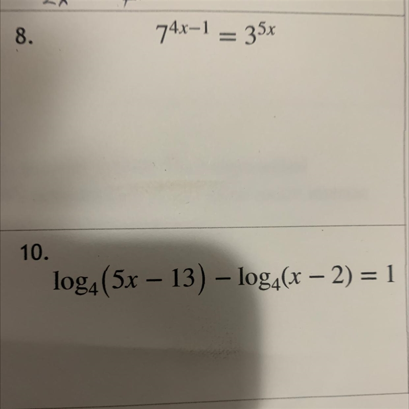 In calculus early transcendental functions Can I solve for x if the base number isn-example-1