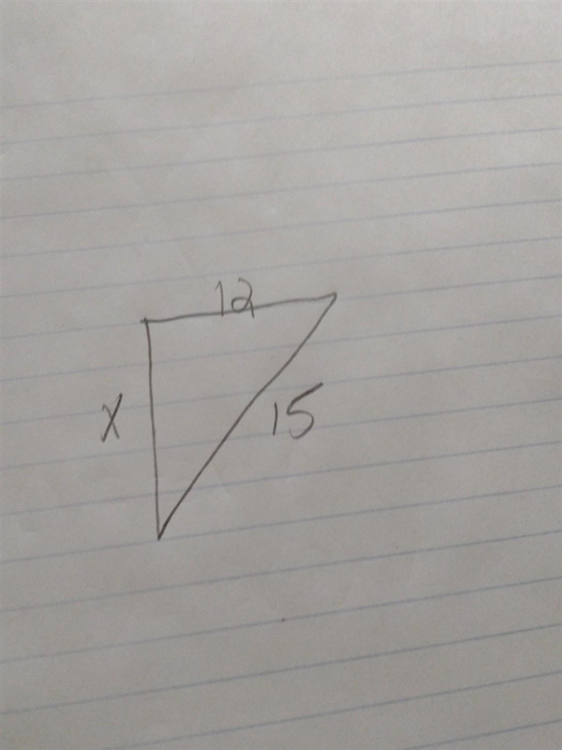 Have to find the side length of x for the following right triangle? ​-example-1