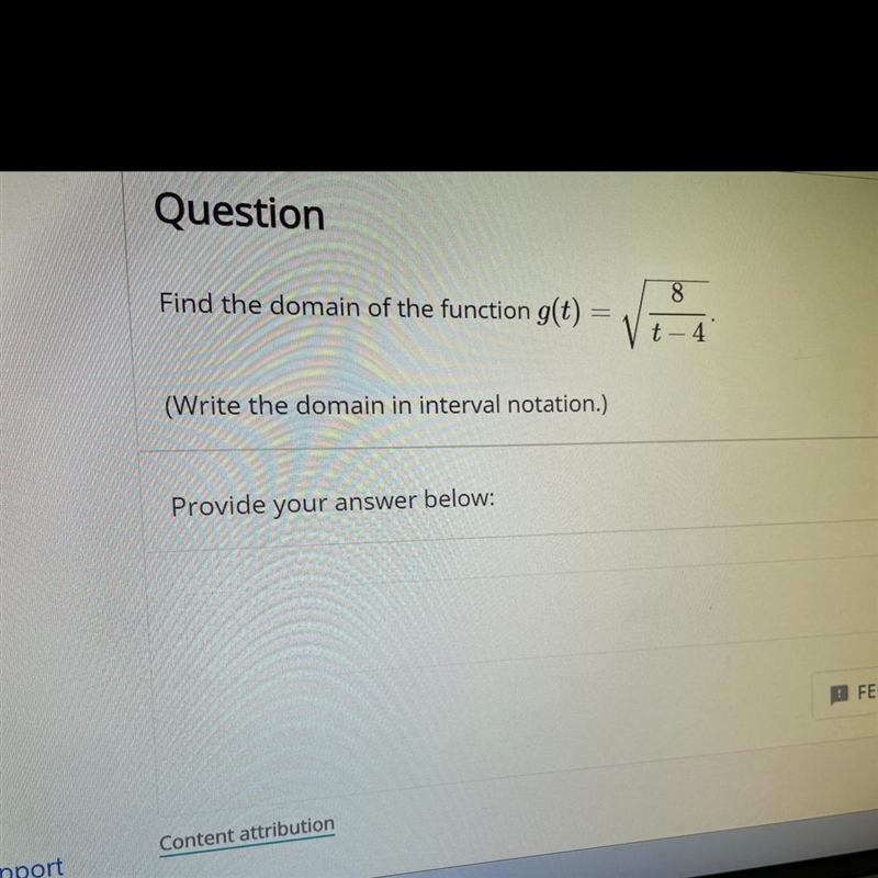 Find the domain of the function. Write the domain in interval notation.-example-1