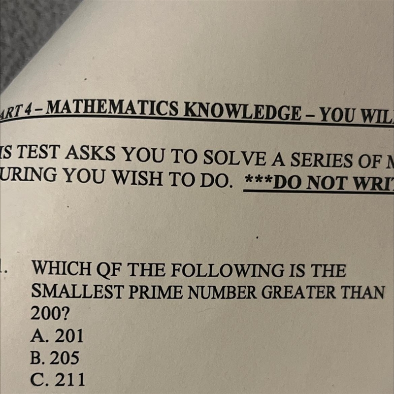 Which of the following is the smallest prime number greater than 200?-example-1