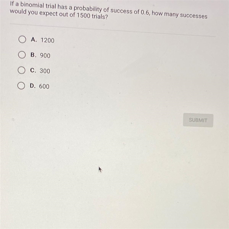 If a binomial trial has a probability of success of 0.6, how many successeswould you-example-1