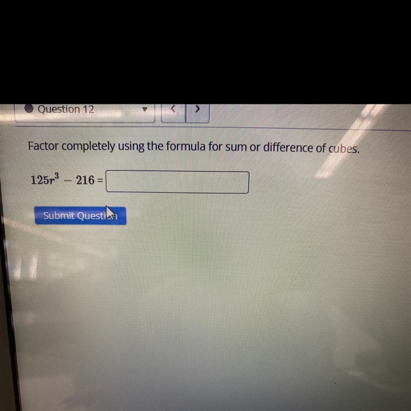 I’m not firmiliar with the sun or difference of cubes (HW assignment)-example-1