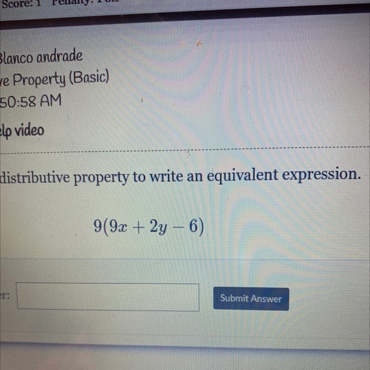 9(9x+2y-6) Please help-example-1