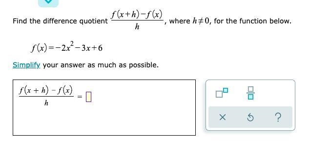 Finding a difference quotient for a linear or quadratic function-example-1