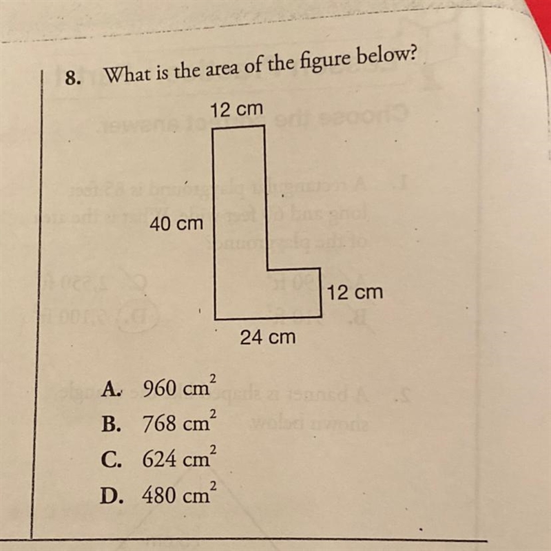 8. What is the area of the figure below?-example-1