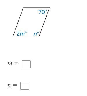 Find the value of each variable in the parallelogram.-example-1