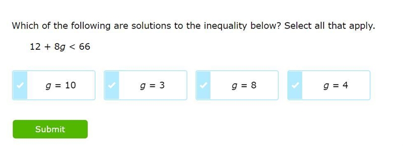 Which of the following are solutions to the inequality below? Select all that apply-example-1