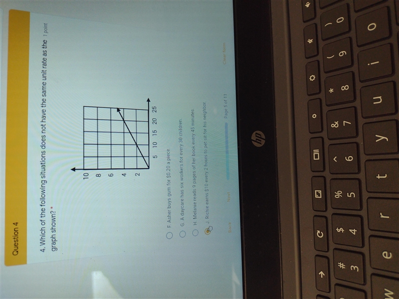 Help!!! Which of the following situations dose not have the same unit rate as the-example-1