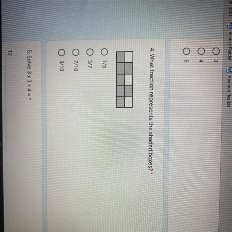 What fractions represents the shaded boxes?-example-1