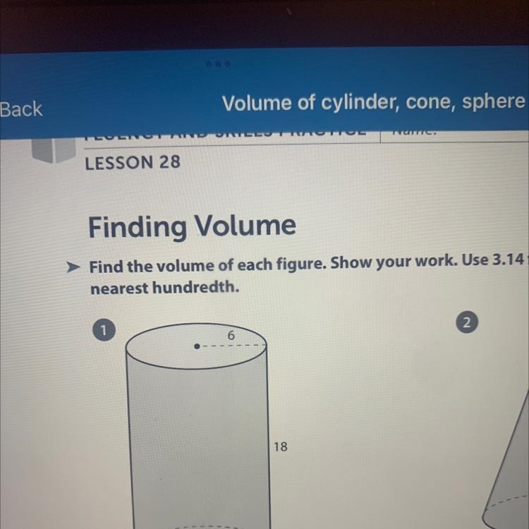 Find volume of this figure . round to the nearest hundredth and use 3.14 for pie-example-1