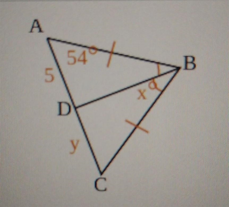 Find the values of x and y x=.....°(simplify your answer)y=.....°(simplify your answer-example-1