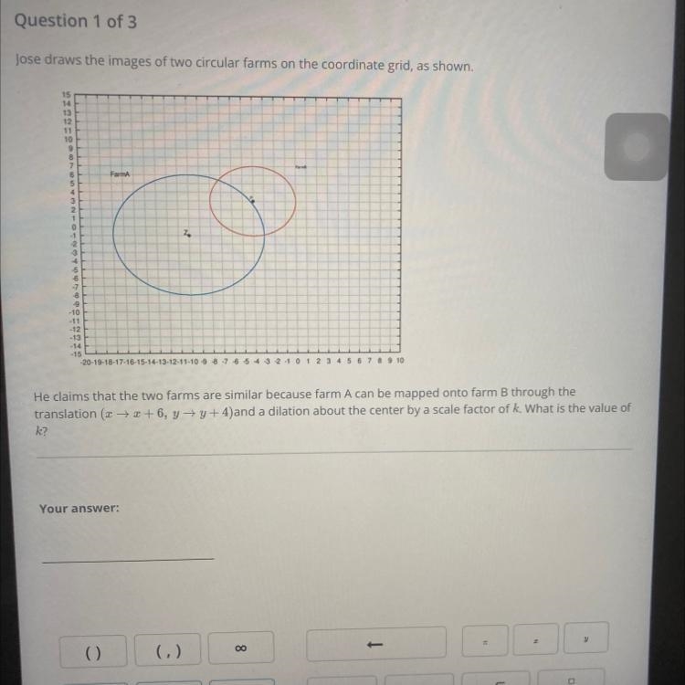 He claims that the two farms are similar because farm A can be mapped onto farm B-example-1