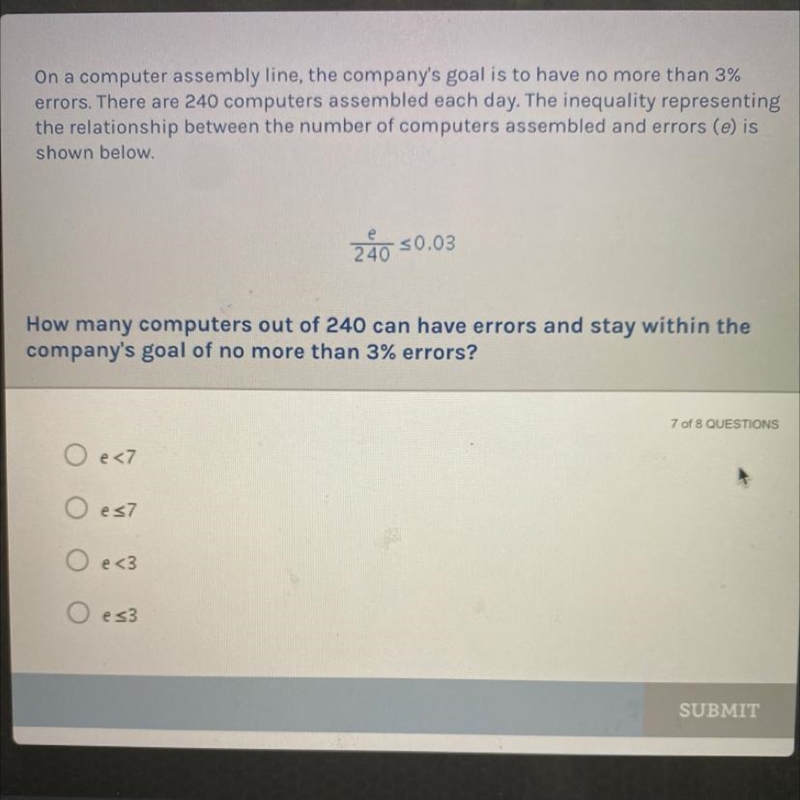 How many computers out of 240 can have errors and stay within the company’s goal of-example-1