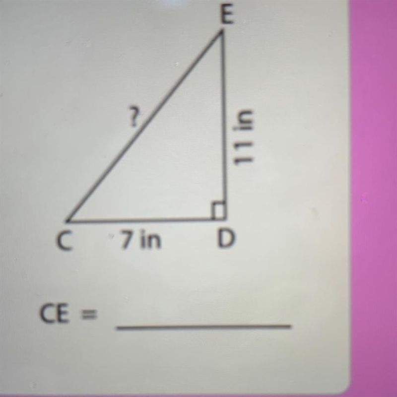 Determine the missing length in each right triangle using thePythagorean theorem. Round-example-1