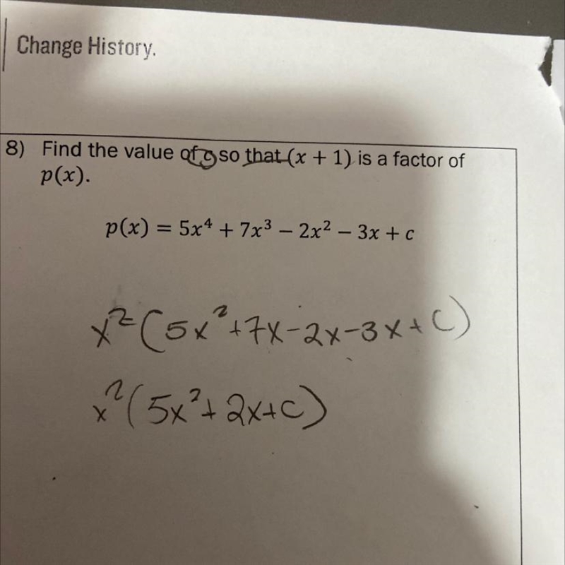 8)Find the value ofgso that (r + 1) is a factor ofp(x).-example-1