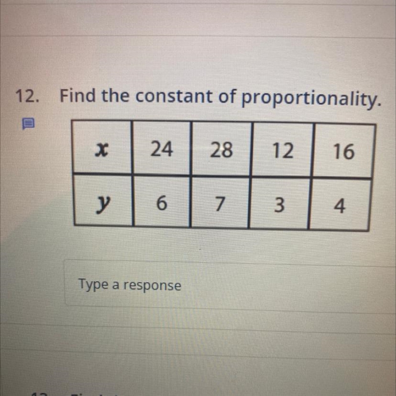 HELP ! Find the constant of proportionality.-example-1